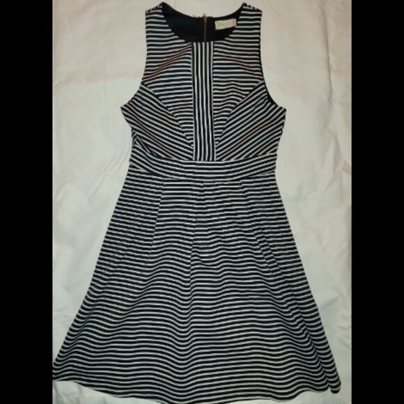 Altar'd State Navy and White Beachy Nautical Striped Dress Size Medium - Picture 2 of 5